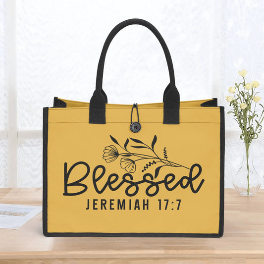 Blessed Christian Premium Canvas Tote Bag（3 layers）