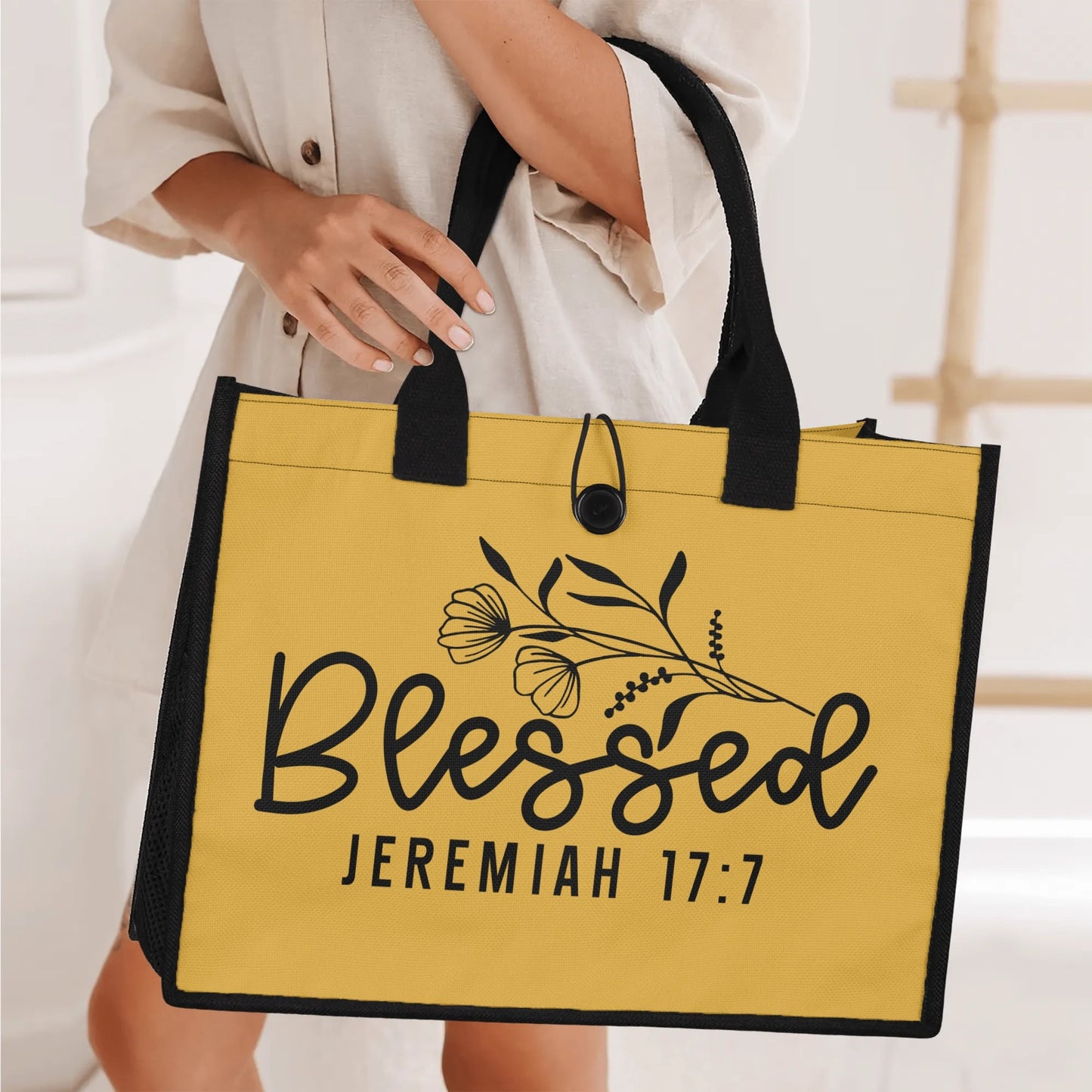 Blessed Christian Premium Canvas Tote Bag（3 layers）