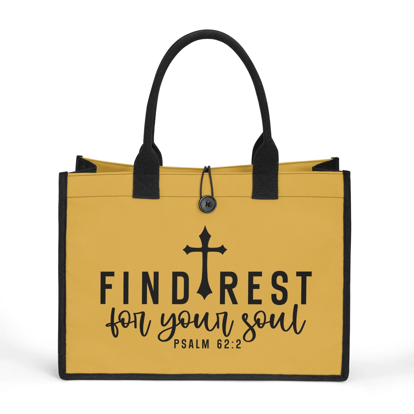 Find Rest For Your Soul Christian Premium Canvas Tote Bag（3 layers）