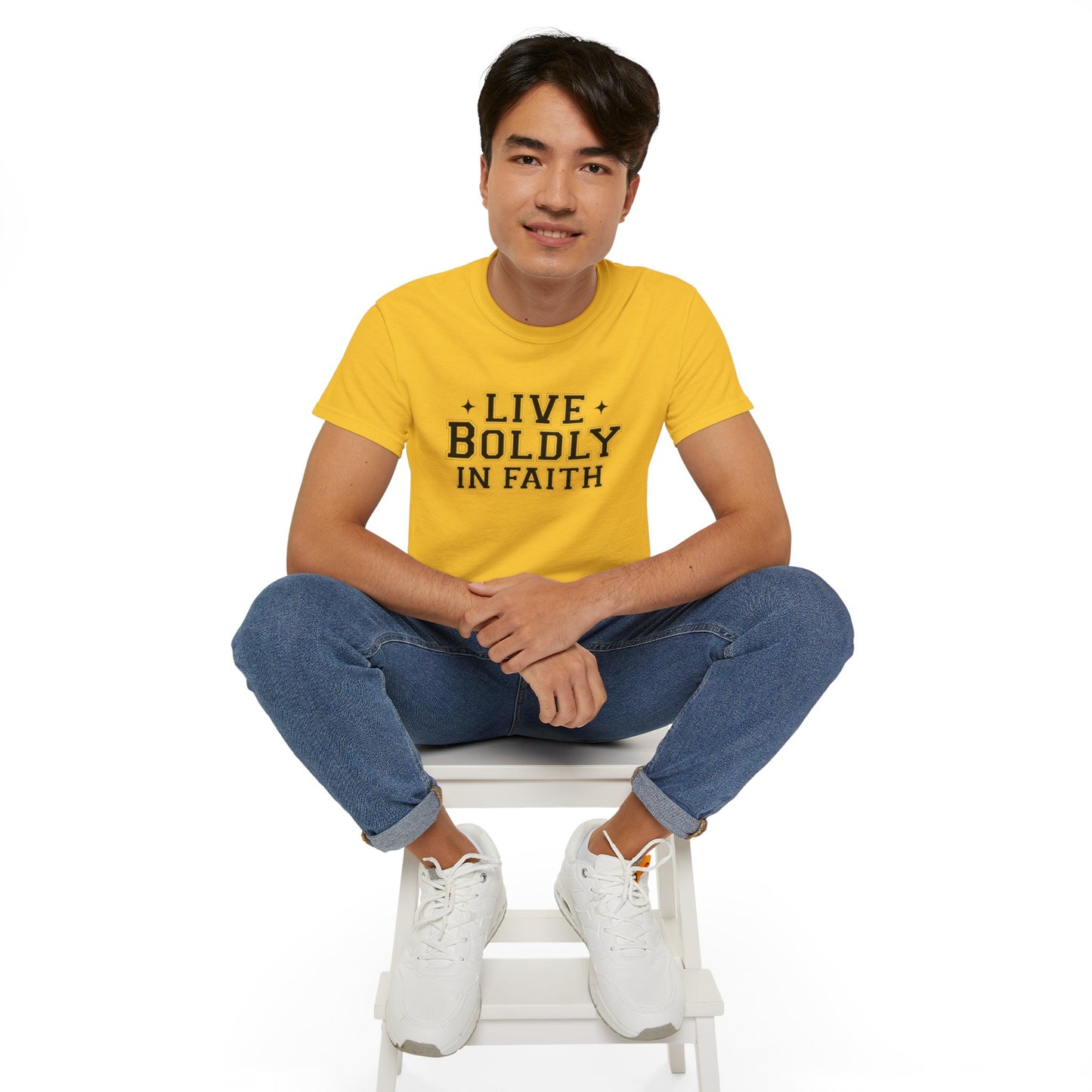 LIVE BOLDLY IN FAITH Unisex Christian Ultra Cotton Tee Printify