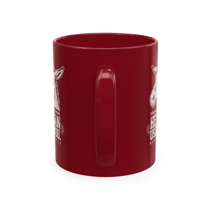 Donkey Wisdom Christian Multicolor Ceramic Mug — "If God Can Use A Donkey, He Can Use You" Faith & Farmhouse Coffee Cup