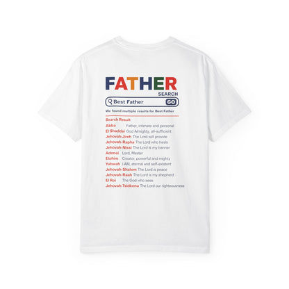 Best Father Garment - Dyed T-Shirt, Funny Dad Tee, Personalized Gift for Father's Day, Trendy Father's Day T-Shirt, Parenting Humor - ClaimedbyGodDesigns