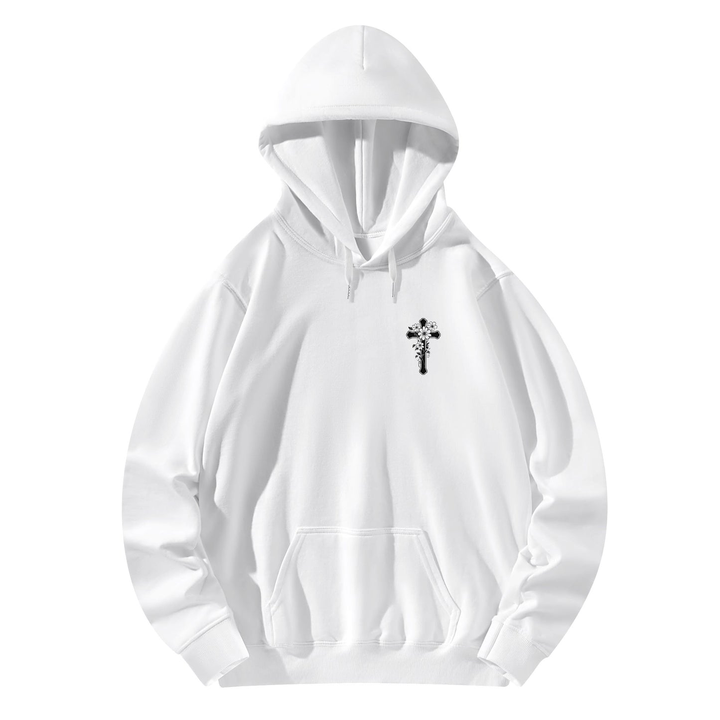 John 15:4 Abide Womens Christian Cotton Hooded Pullover Sweatshirt