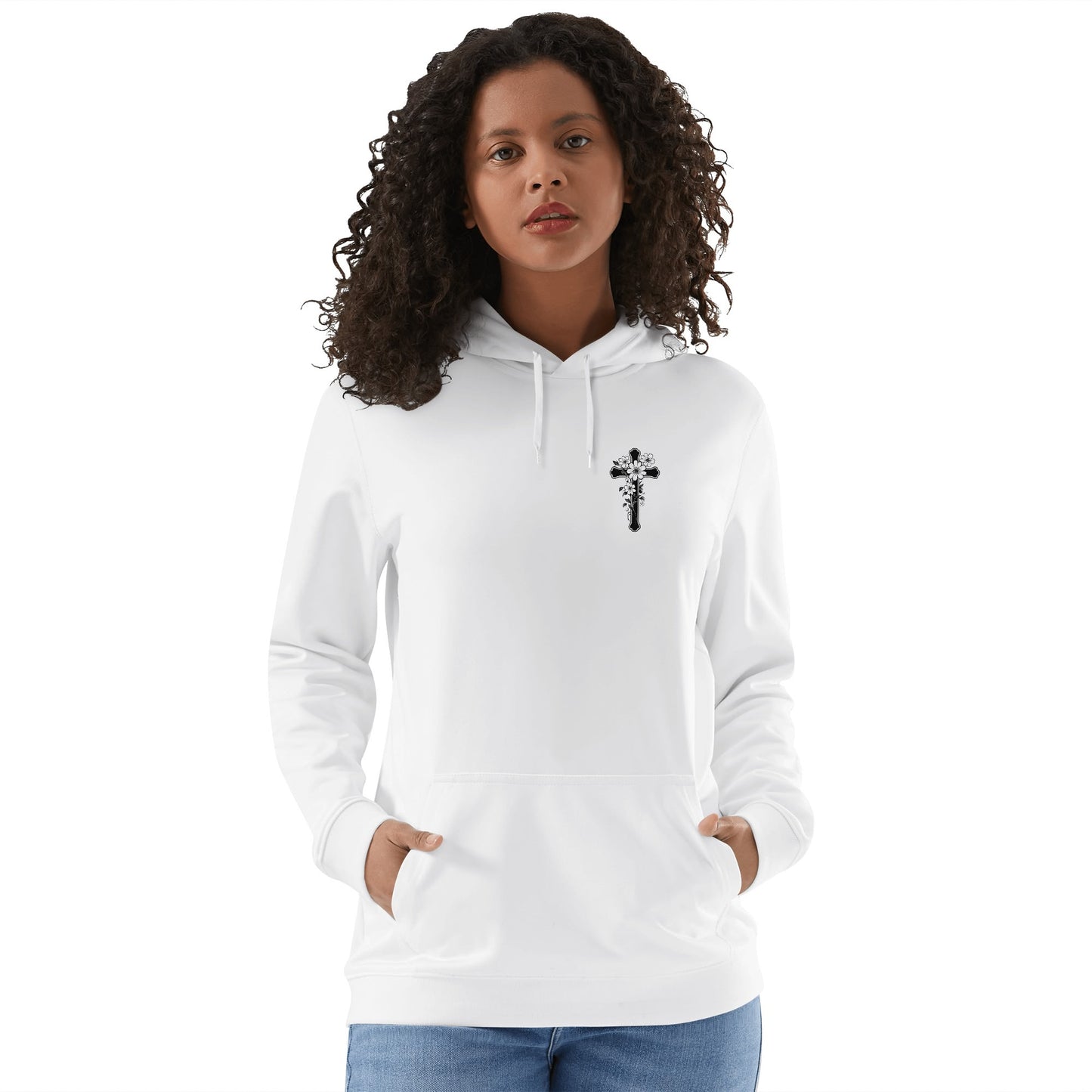 John 15:4 Abide Womens Christian Cotton Hooded Pullover Sweatshirt