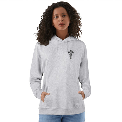 John 15:4 Abide Women's Christian Cotton Hooded Pullover Sweatshirt