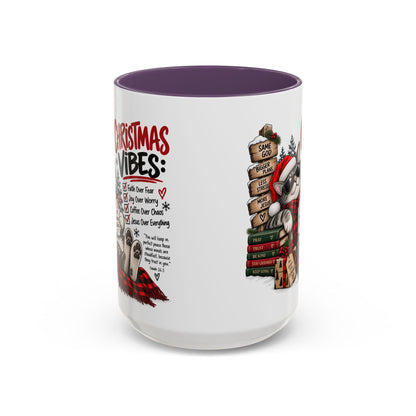 Christmas Vibes: Jesus Over Everything Santa Cat Coffee Mug