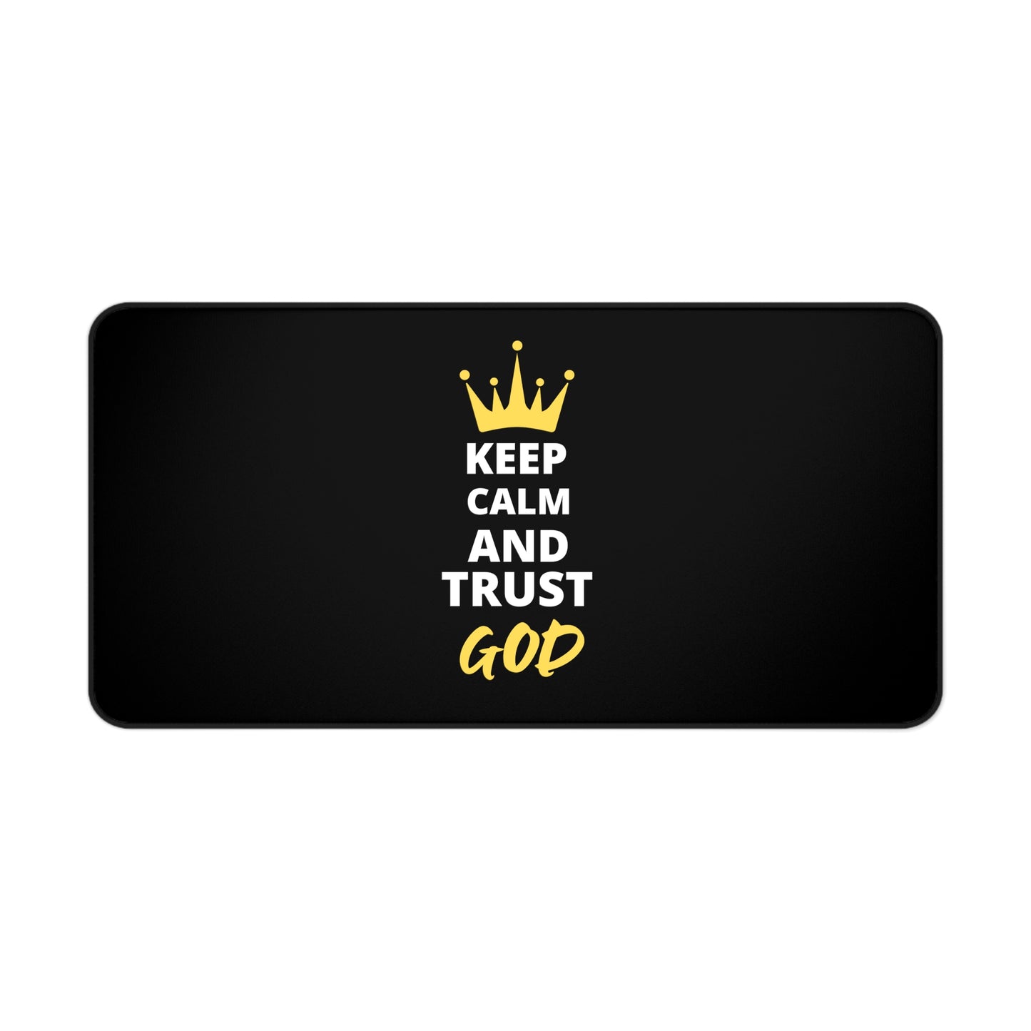Keep Calm And Trust God Christian Computer Keyboard Mouse Desk Mat