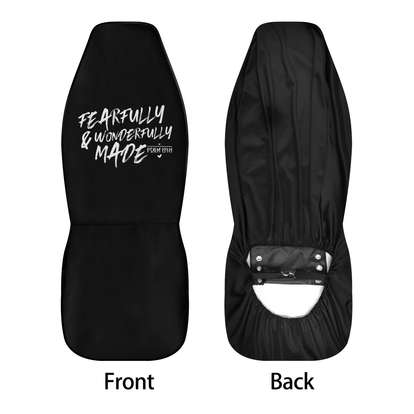 Fearfully And Wonderfully Made Christian Lightweight Car Seat Cover Set (set of 4)