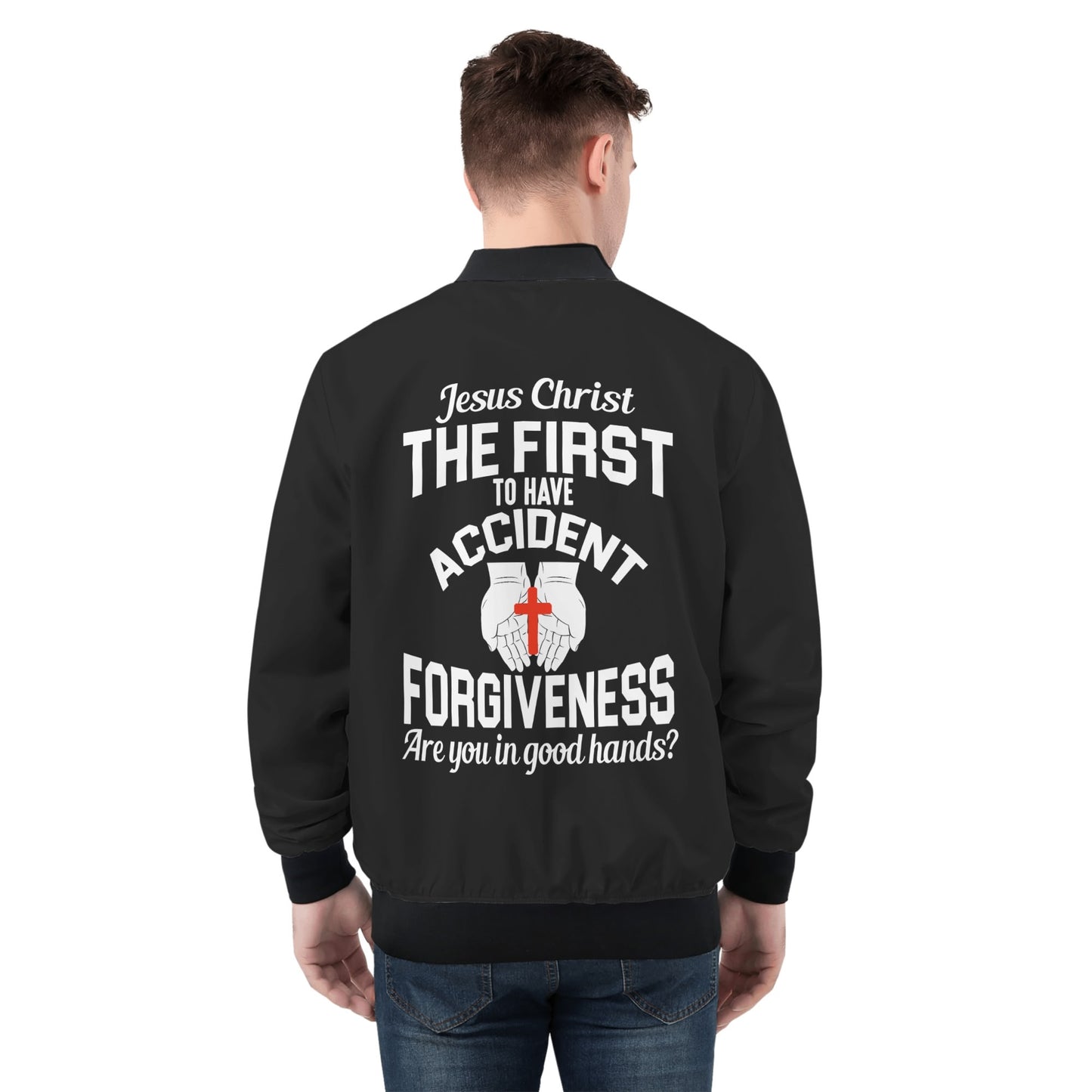 Jesus Christ Are You In Good Hands (funny)  Mens Christian Jacket