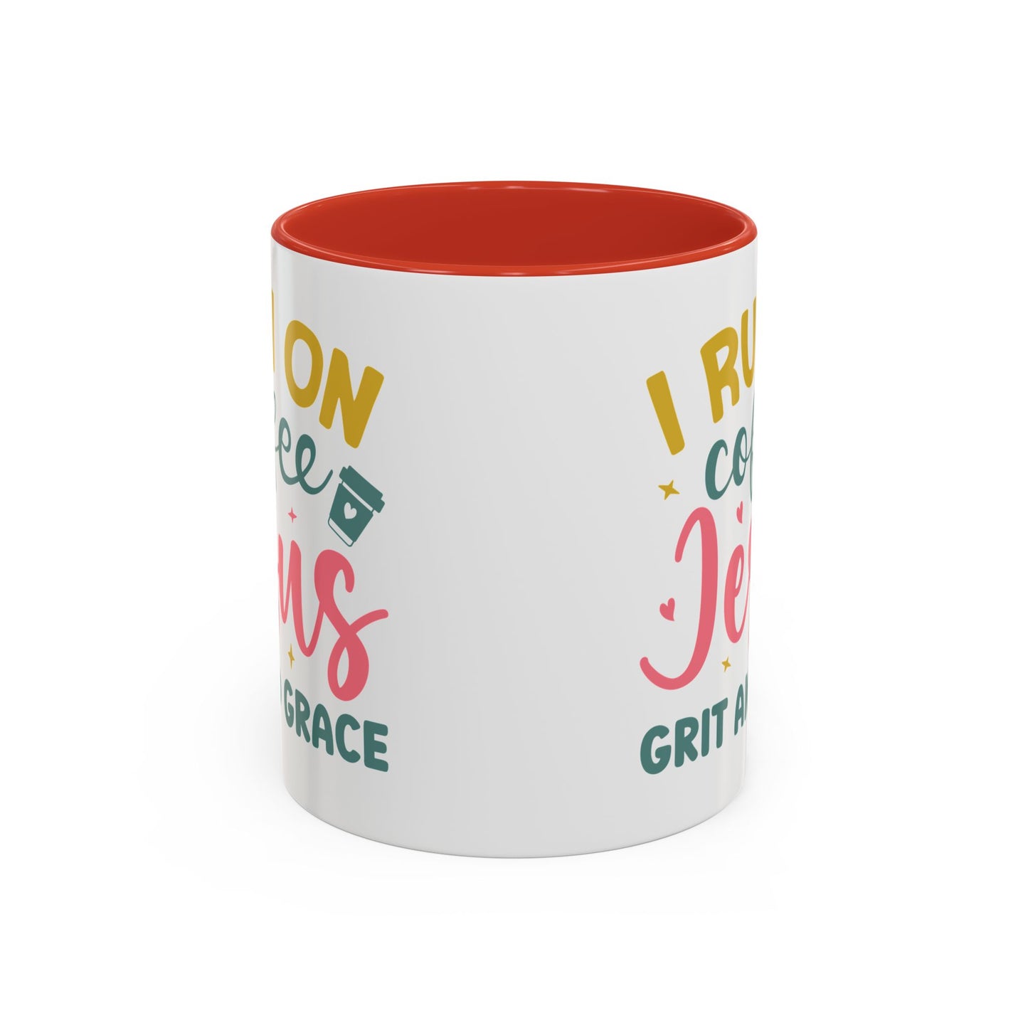 Inspirational Coffee Accent Mug - "I Run on Coffee & " - Perfect Gift for Faith & Coffee Lovers