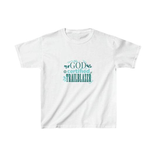 God Certified Trailblazer Youth Christian T-Shirt Printify