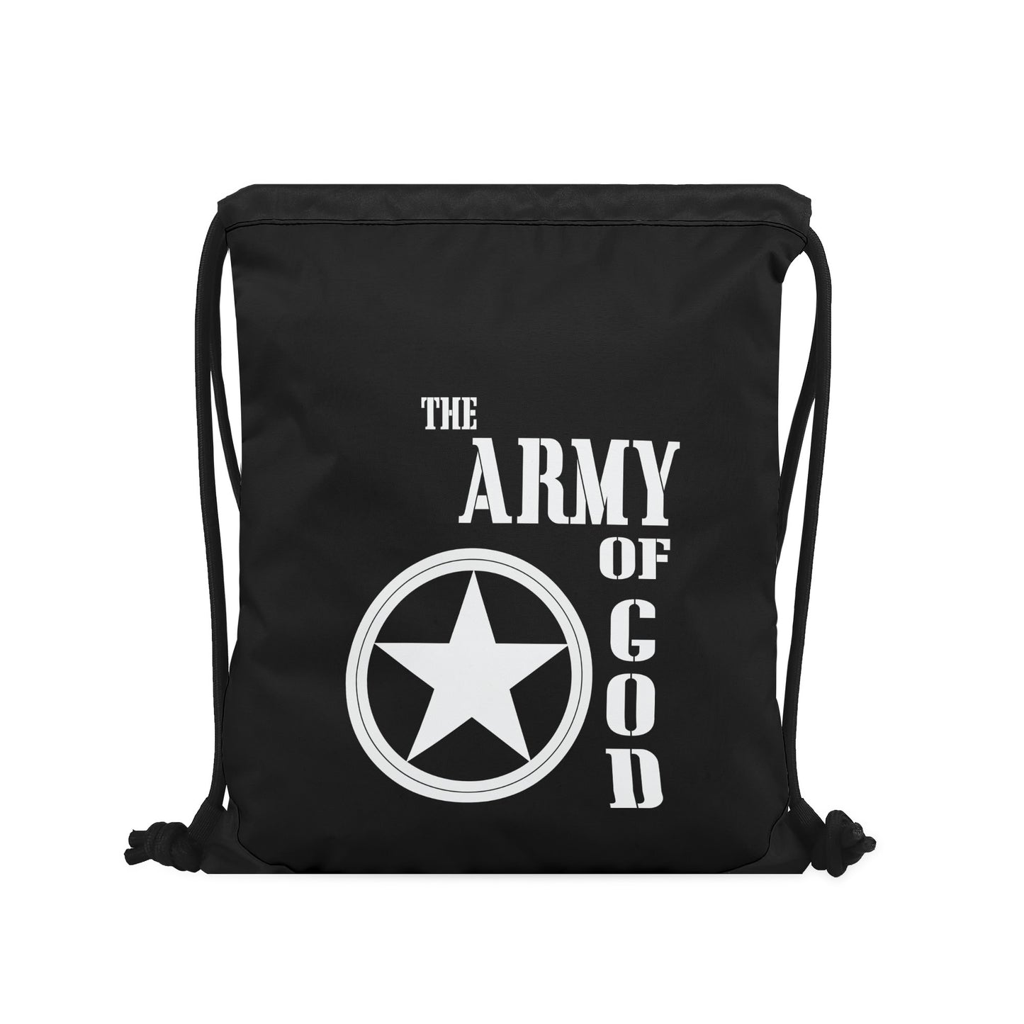 The Army Of God Black Gym Drawstring Bag(Single-Sided Print)