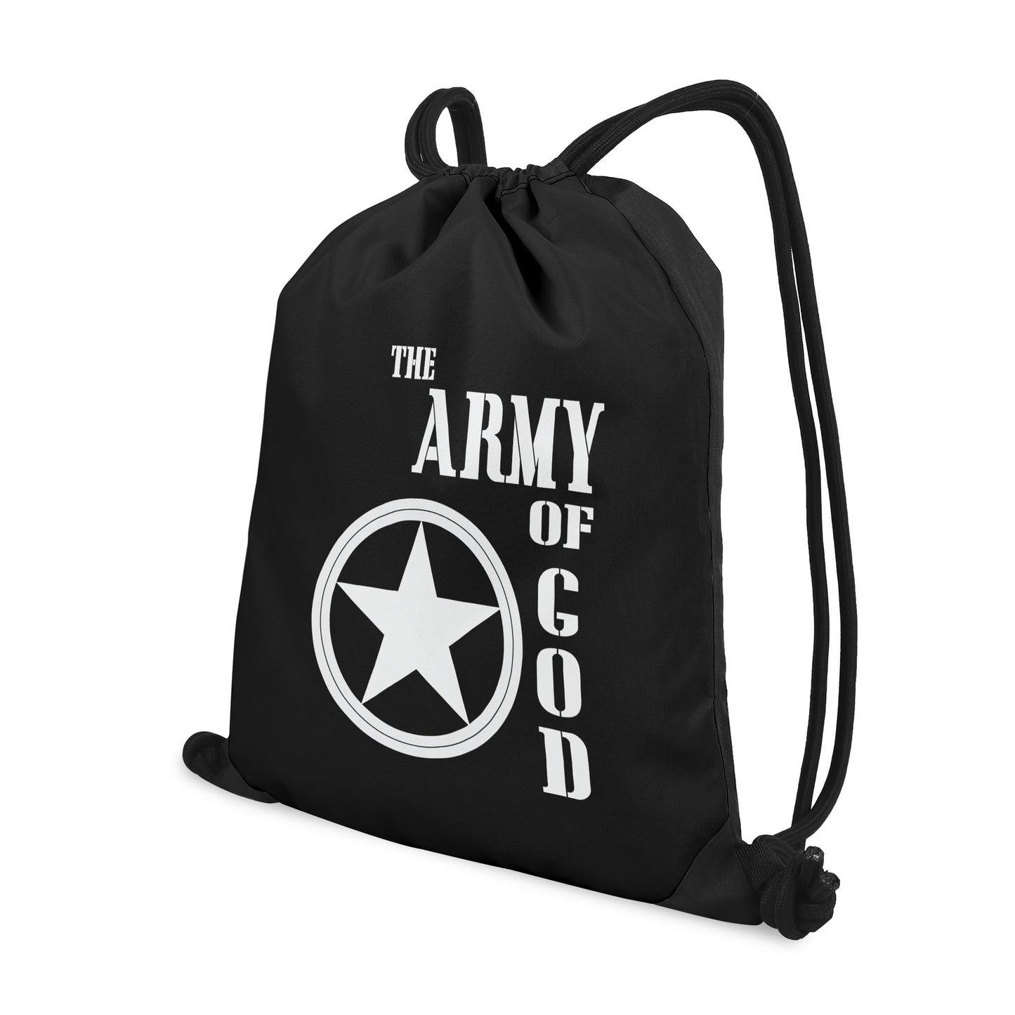 The Army Of God Black Gym Drawstring Bag(Single-Sided Print)