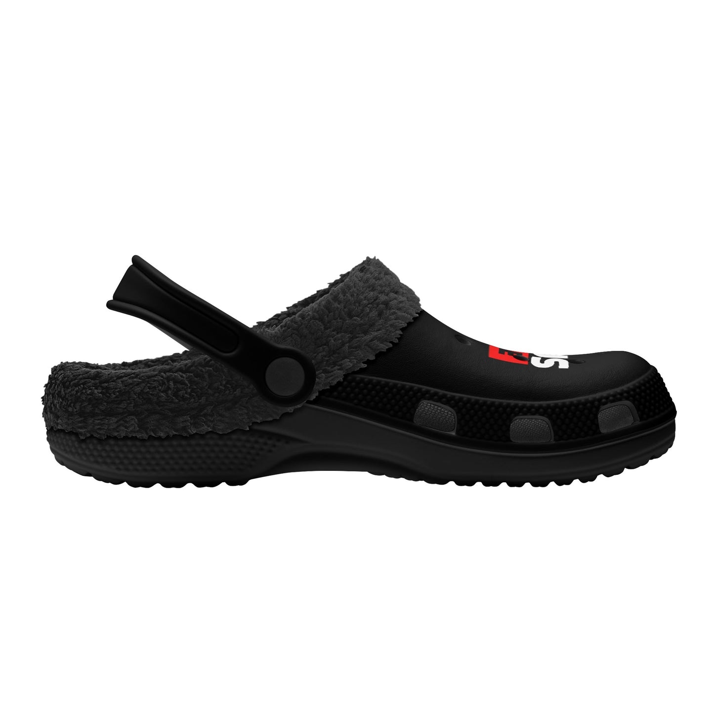 Try Jesus Not Me  Adults Slip-on Black Warm House Clogs Winter Fur Lined Garden Christian Slippers