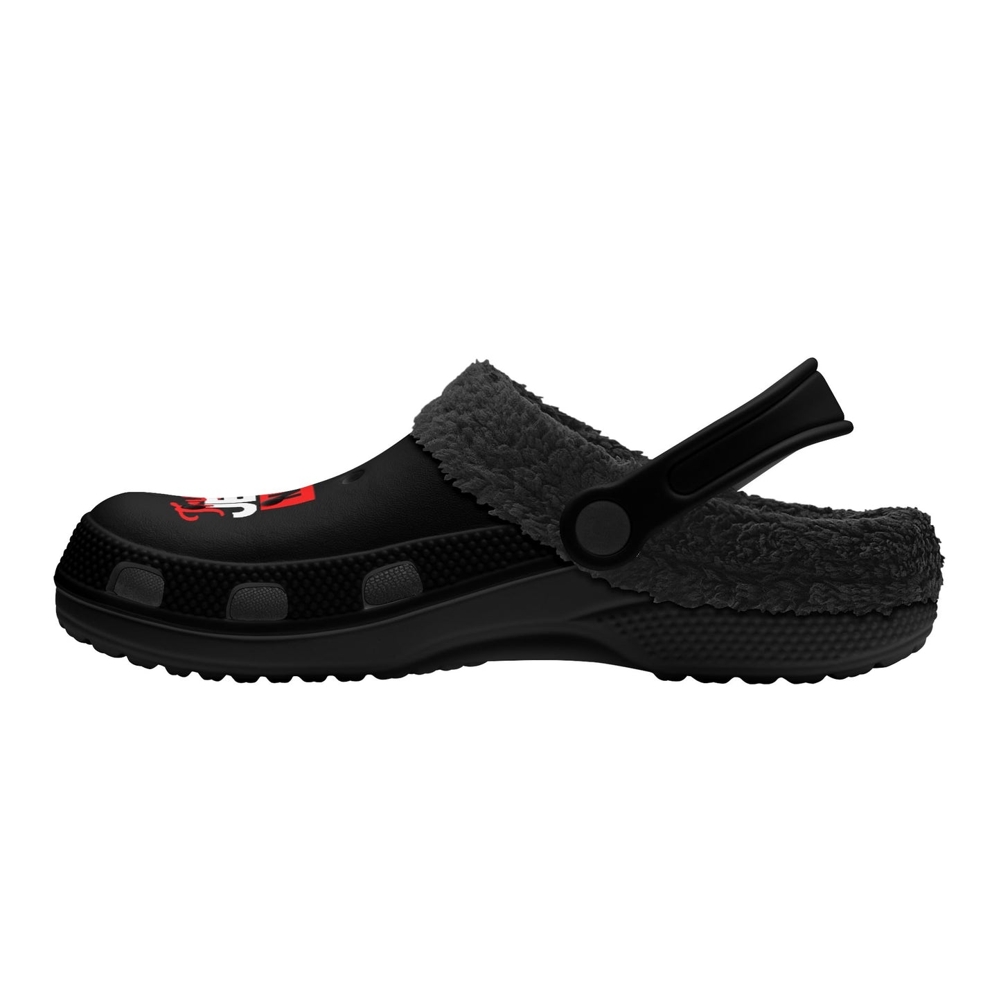 Try Jesus Not Me  Adults Slip-on Black Warm House Clogs Winter Fur Lined Garden Christian Slippers