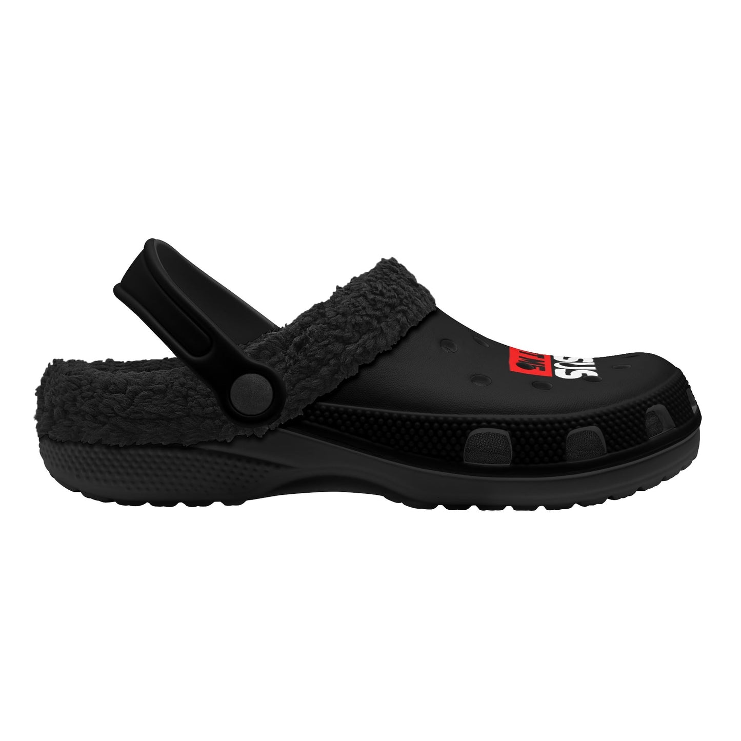 Try Jesus Not Me  Adults Slip-on Black Warm House Clogs Winter Fur Lined Garden Christian Slippers