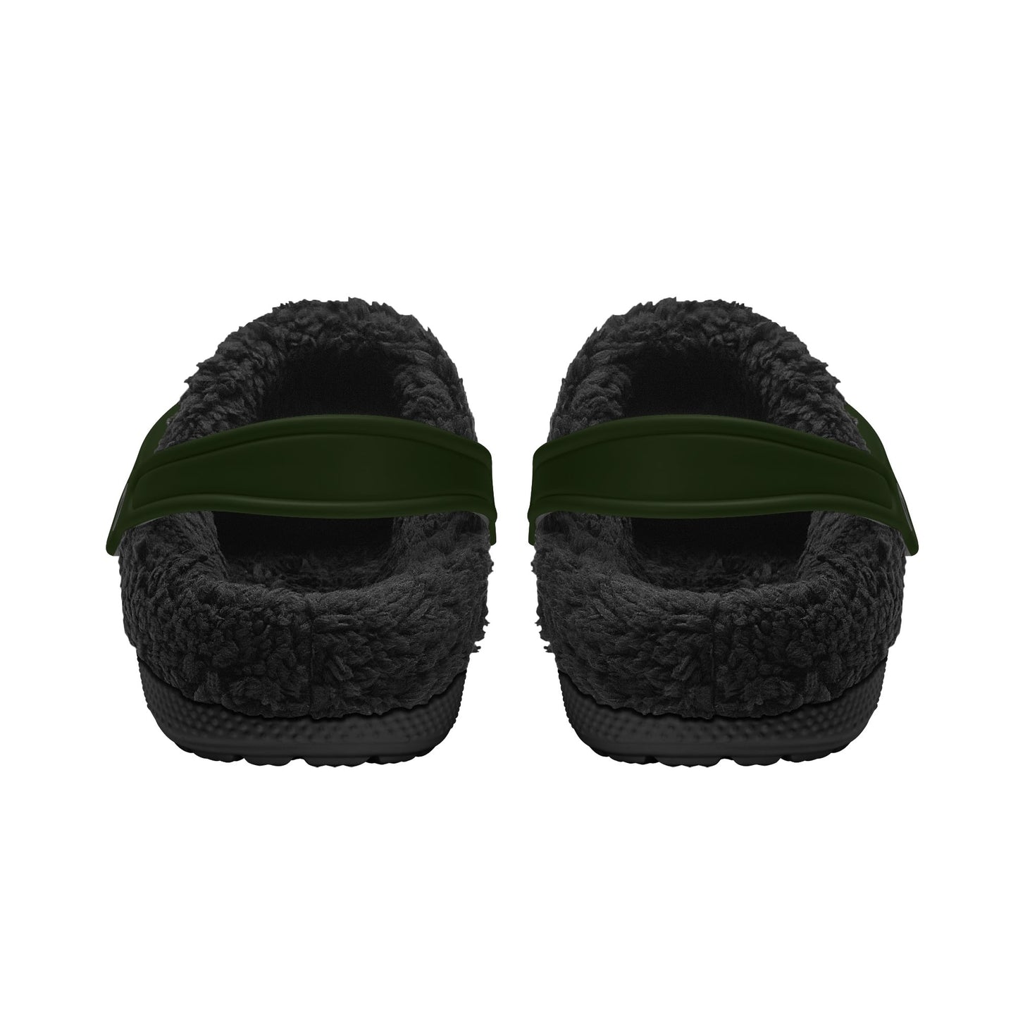 Seek First The Kingdom Adults Black Warm House Clogs Winter Fur Lined Garden Christian Slippers