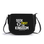Seek First The Kingdom Christian PU Leather Saddle Bag