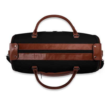 JC Christian PU Leather Duffle Bag Foldable Travel Bag