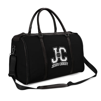 JC Christian PU Leather Duffle Bag Foldable Travel Bag