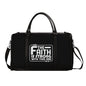 The Faith Is Strong With This One Christian PU Leather Duffle Bag Foldable Travel Bag
