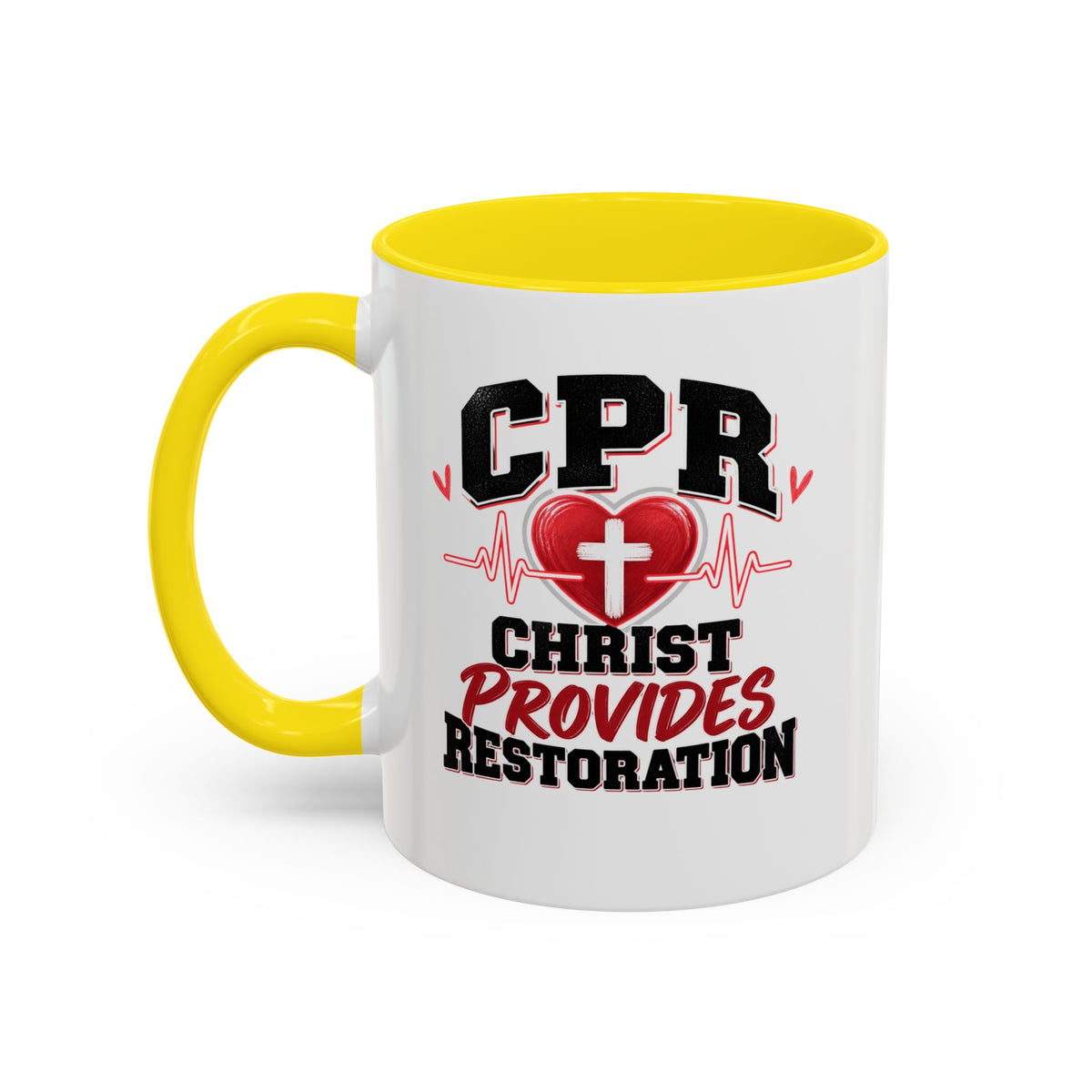 CPR Coffee Mug — "Christ Provides Restoration" Inspirational Christian Accent Mug (11oz)