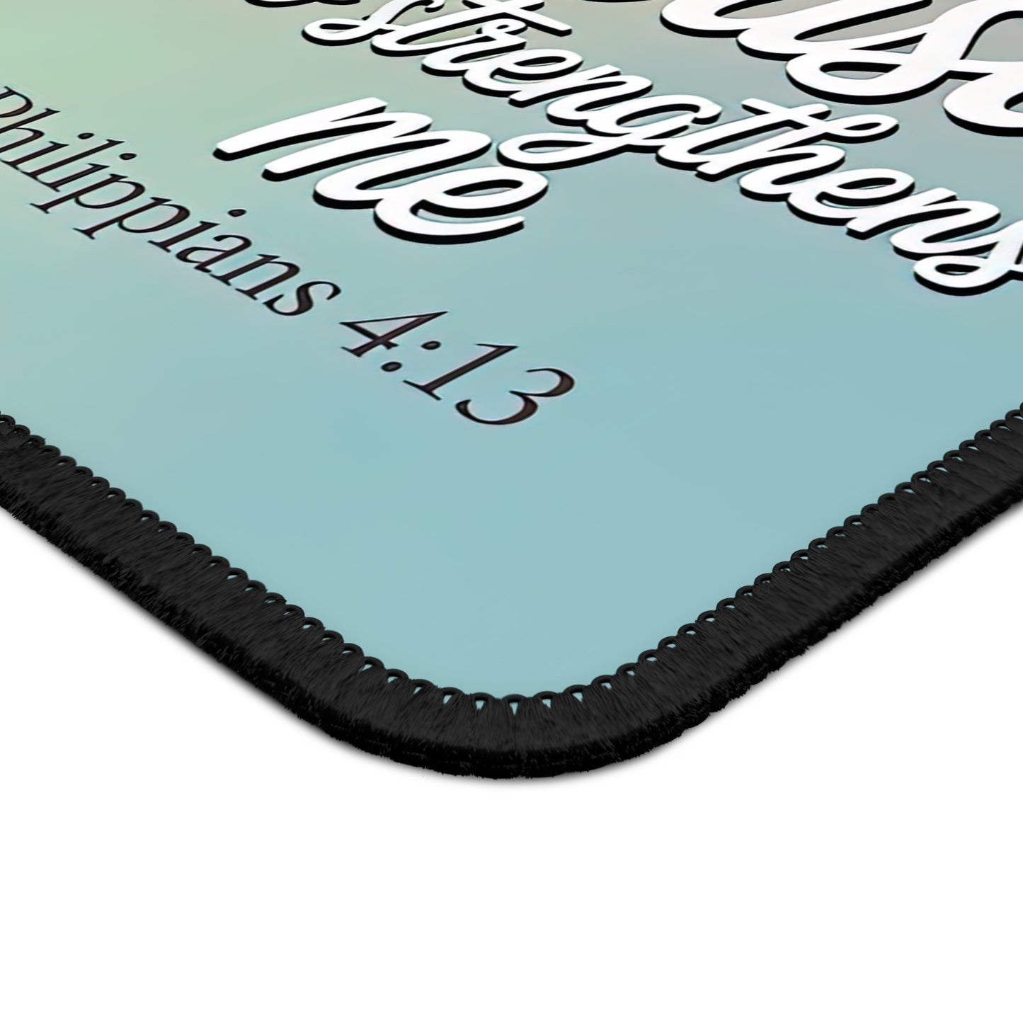 Inspirational Floral Gaming Mouse Pad - Philippians 4:13