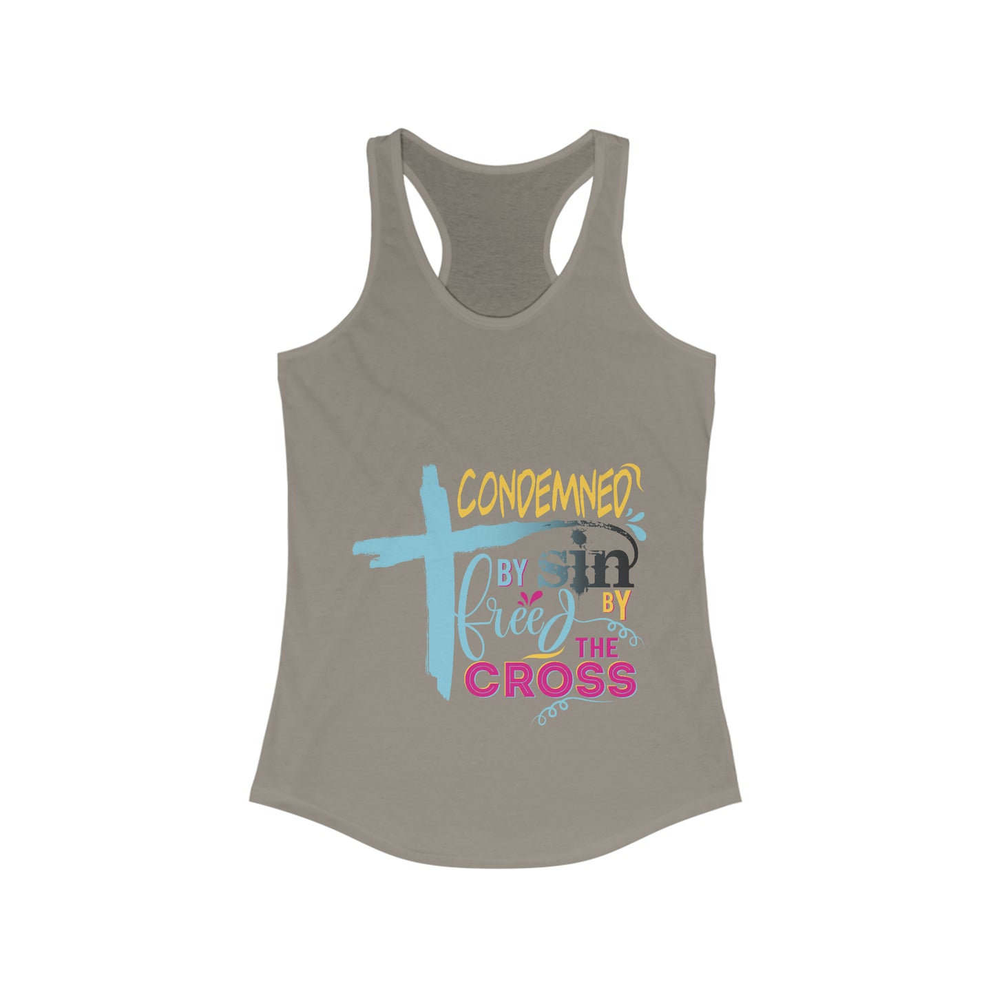 Condemned by Sin Freed By The Cross slim fit tank-top