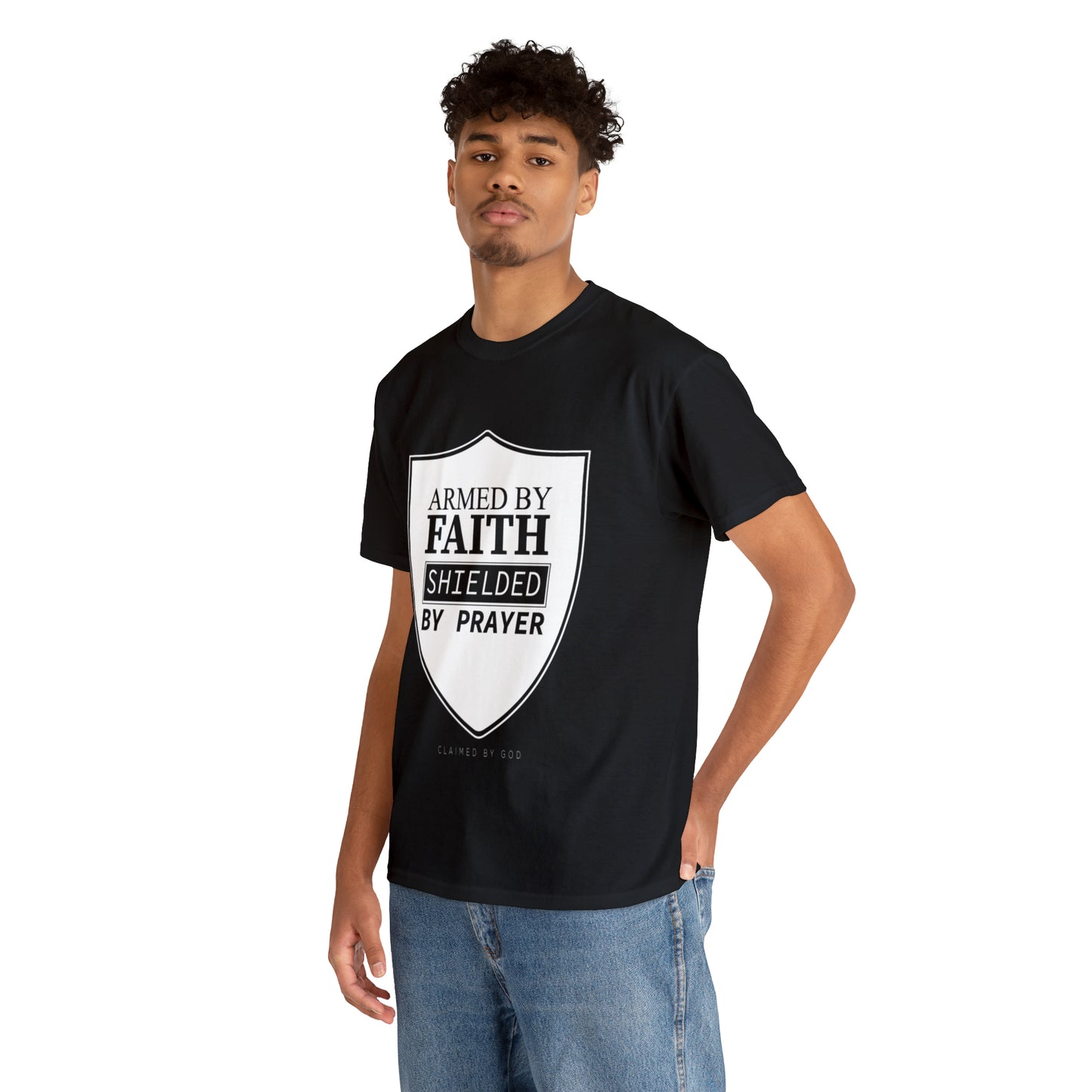 Armed By Faith Shielded By Prayer Unisex Heavy Cotton Tee