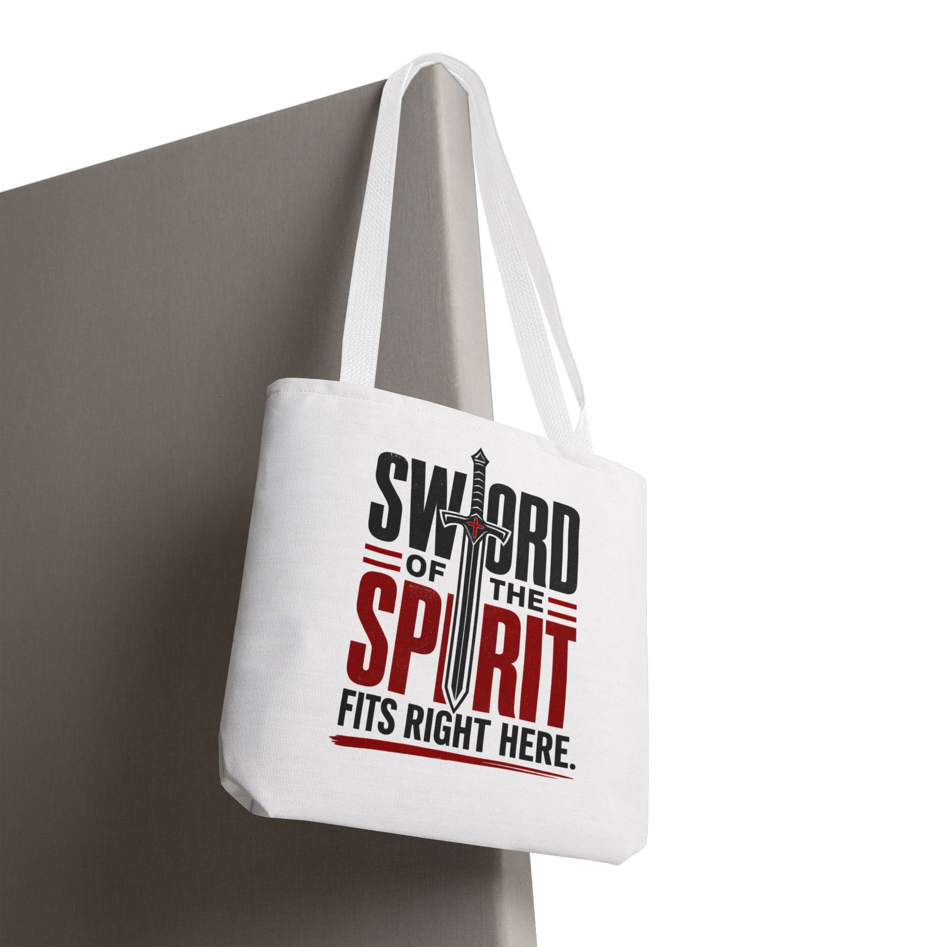 Sword of the Spirit Tote Bag — Christian Faith Inspirational Canvas Tote - ClaimedbyGodDesigns