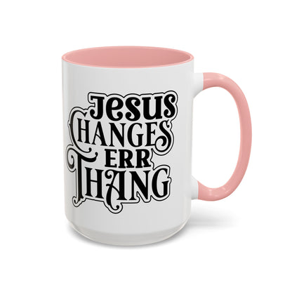 Inspirational Coffee Accent Mug - "He Changes Err Thang" - Perfect for Devotion and Gifts