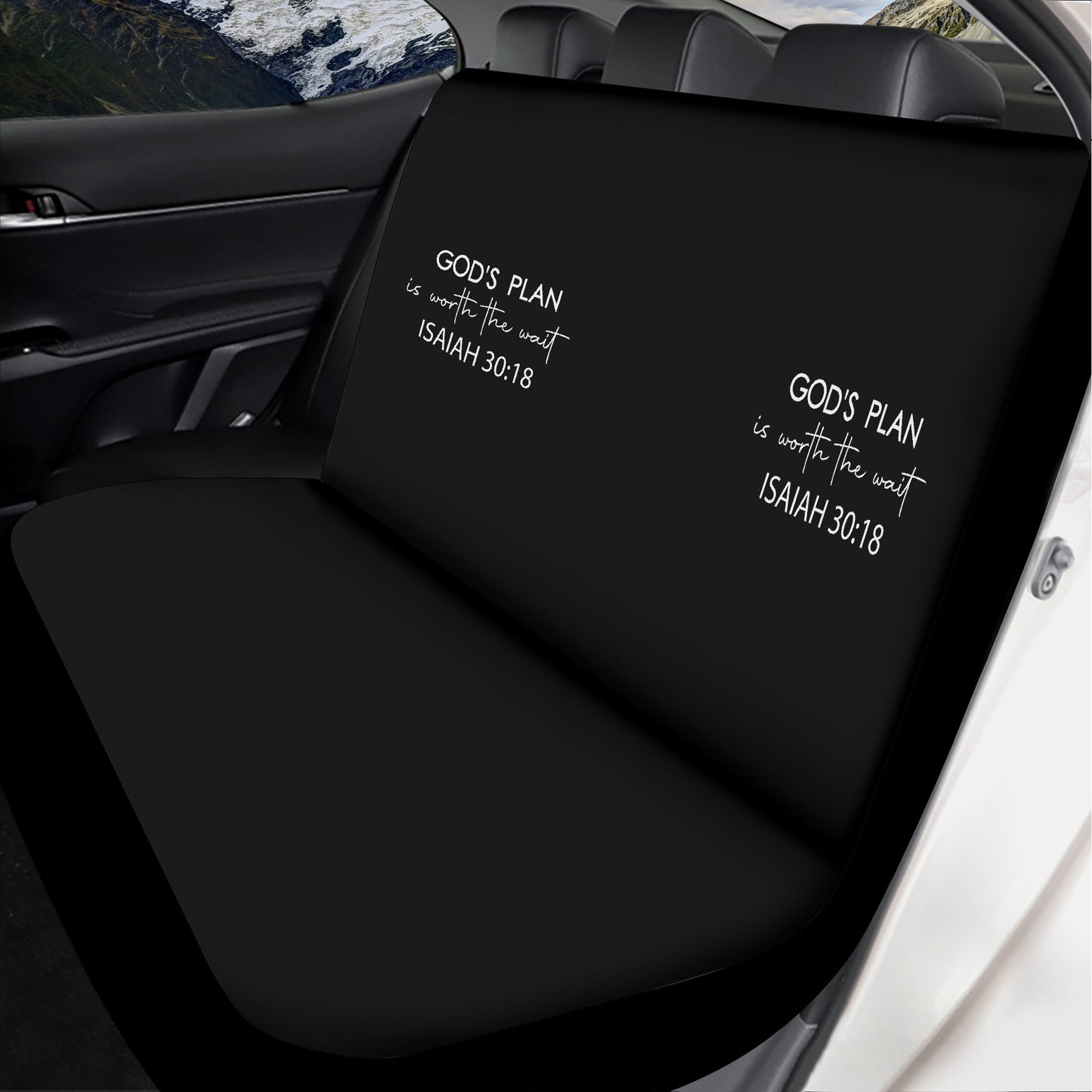 His Plan Is Worth The Wait Christian Lightweight Car Seat Cover Set (set of 4)