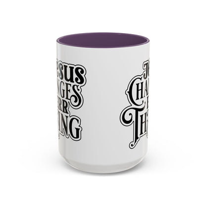 Inspirational Coffee Accent Mug - "He Changes Err Thang" - Perfect for Devotion and Gifts