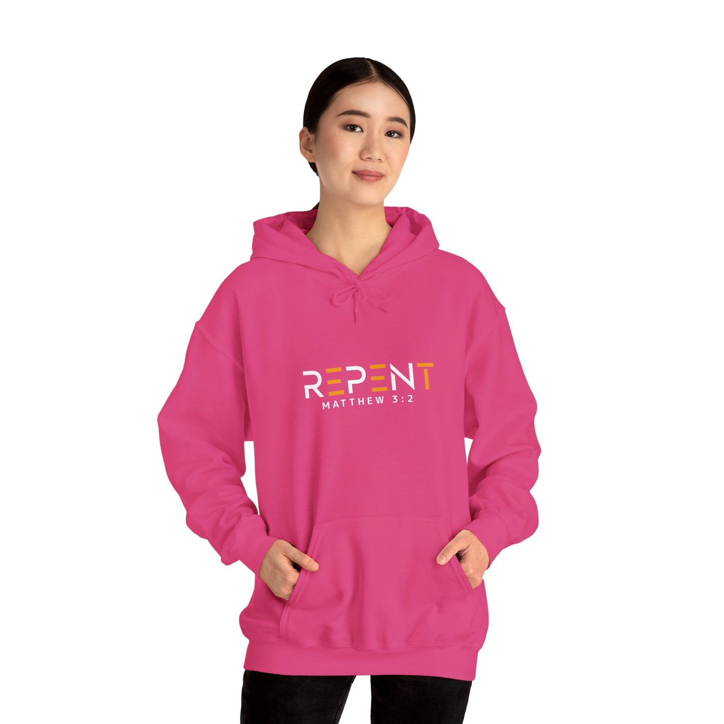 Repent Christian Unisex Hooded Pullover Sweatshirt