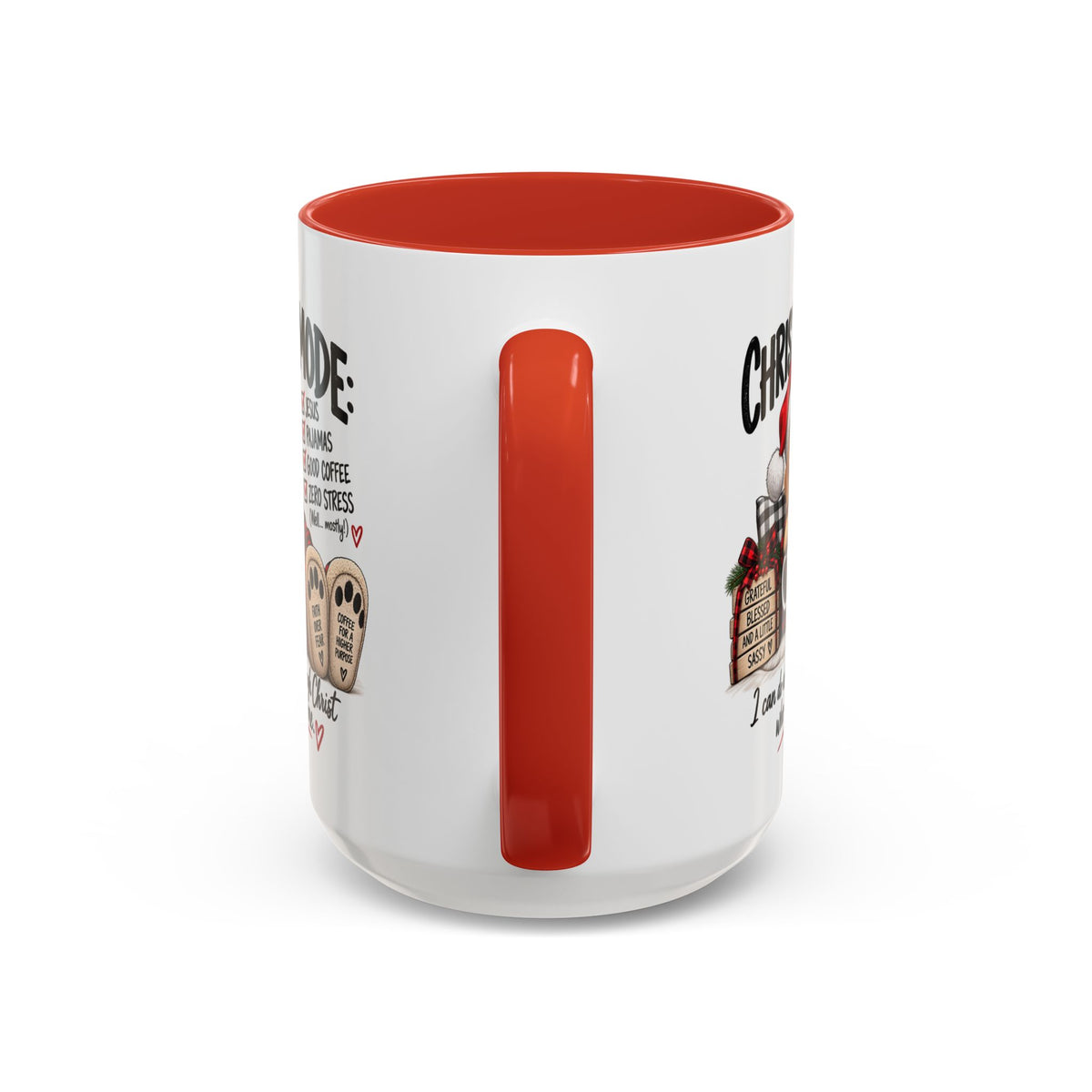 Christmas Mode: Jesus, Pajamas, Good Coffee Dog Coffee Mug