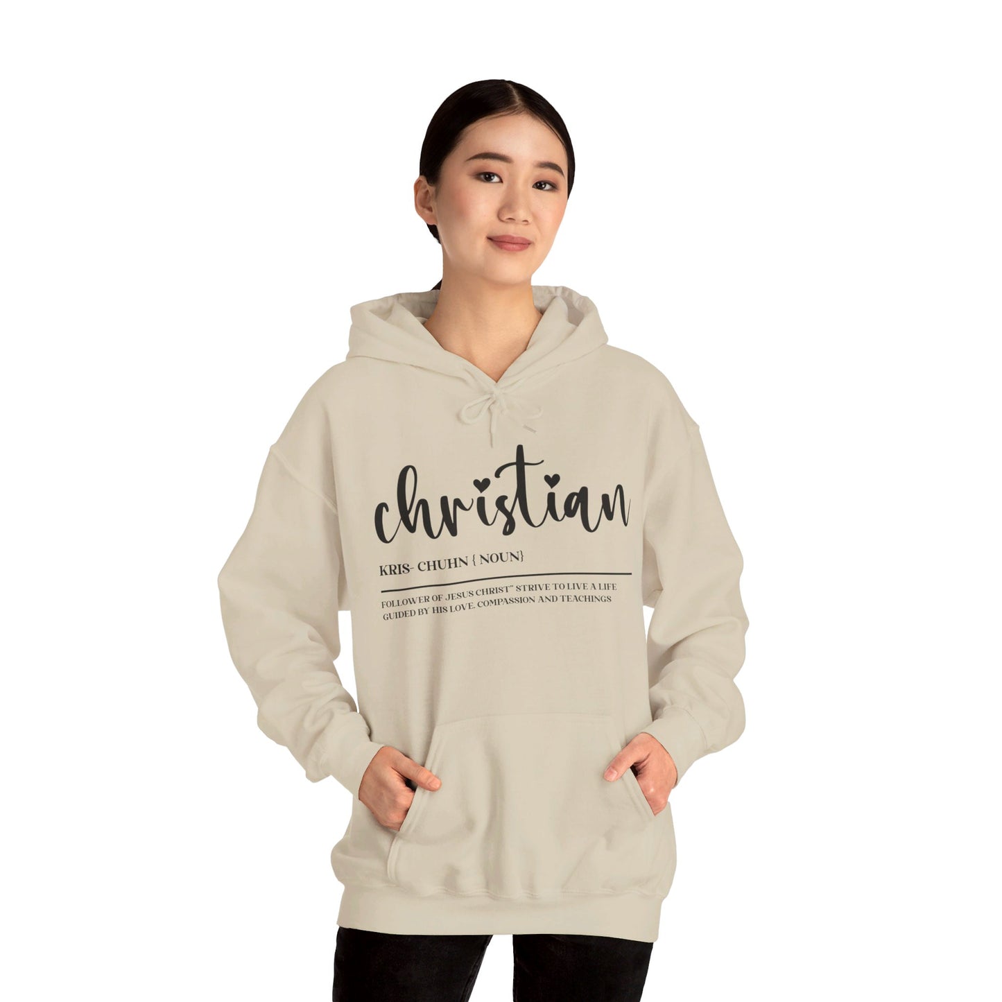 I Am A Christian Follower Of Christ  Unisex Christian Pullover Hooded Sweatshirt