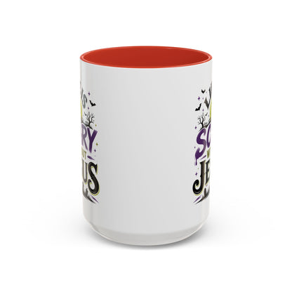 Coffee Mug — “Life Is Scary Without Jesus” Halloween Christian Accent Mug (11/15oz)
