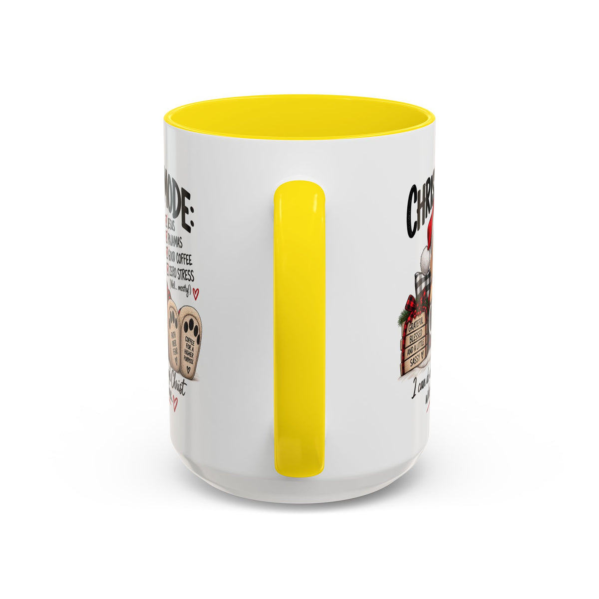 Christmas Mode: Jesus, Pajamas, Good Coffee Dog Coffee Mug