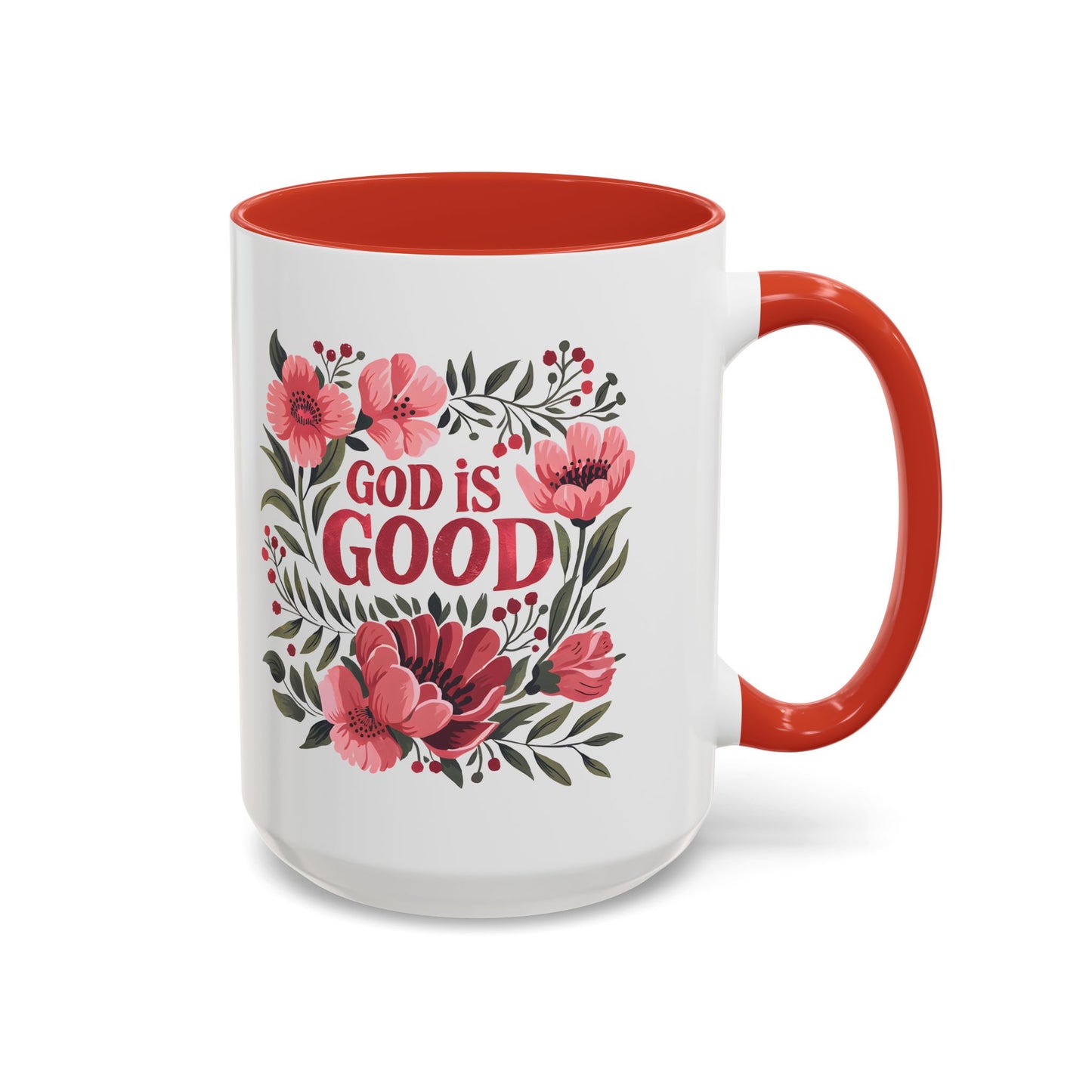 Christian Ceramic Mug- God Is Good Accent Coffee Mug (11, 15oz)