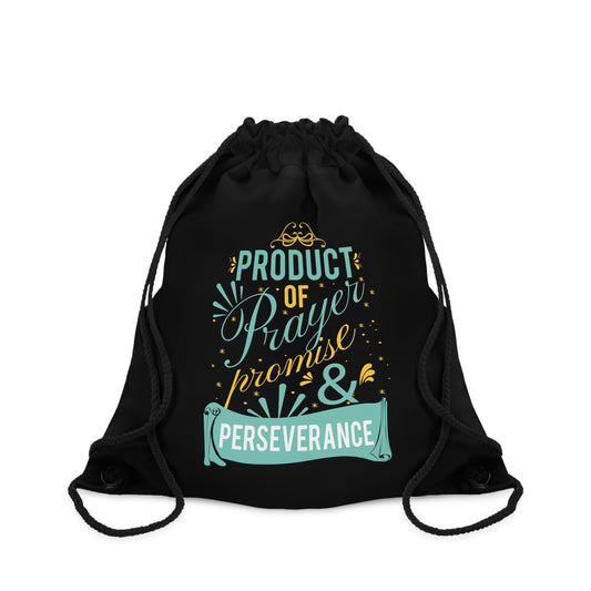 Product Of Prayer, Promise, & Perseverance Drawstring Bag