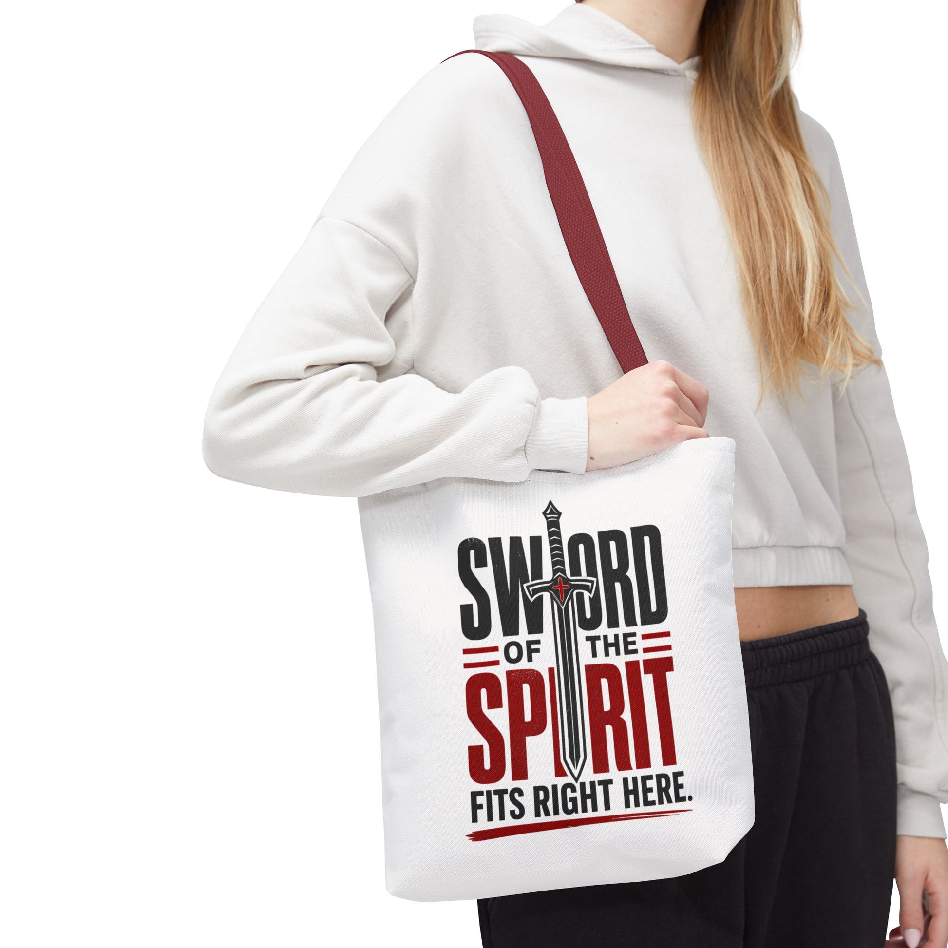Sword of the Spirit Tote Bag — Christian Faith Inspirational Canvas Tote - ClaimedbyGodDesigns