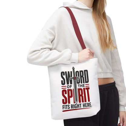 Sword of the Spirit Tote Bag — Christian Faith Inspirational Canvas Tote - ClaimedbyGodDesigns