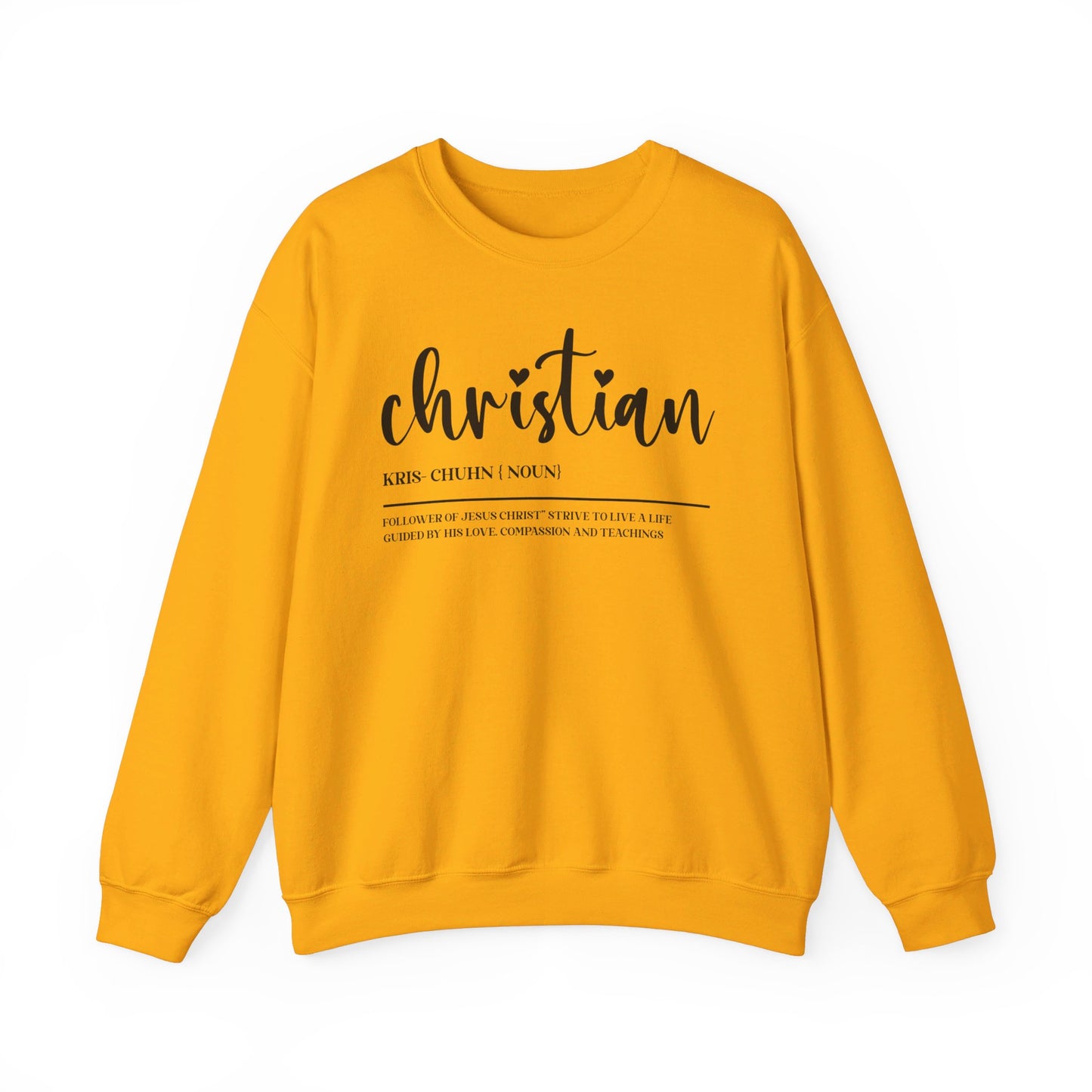 I Am A Christian Follower Of Christ  Unisex Heavy Blend™ Crewneck Christian Sweatshirt