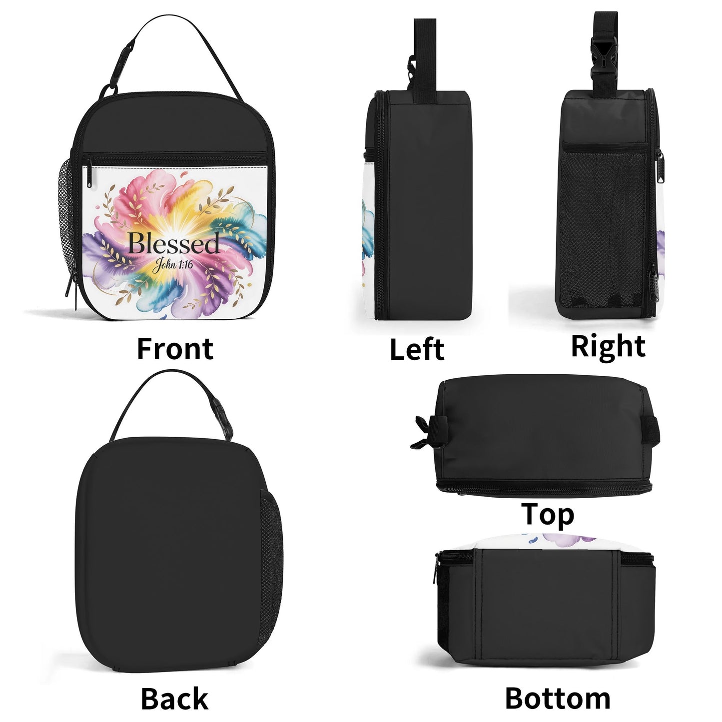 Blessed (flower) Insulated Christian Lunch Box for Kids