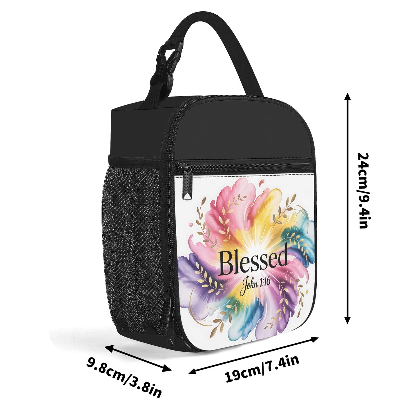 Blessed (flower) Insulated Christian Lunch Box for Kids
