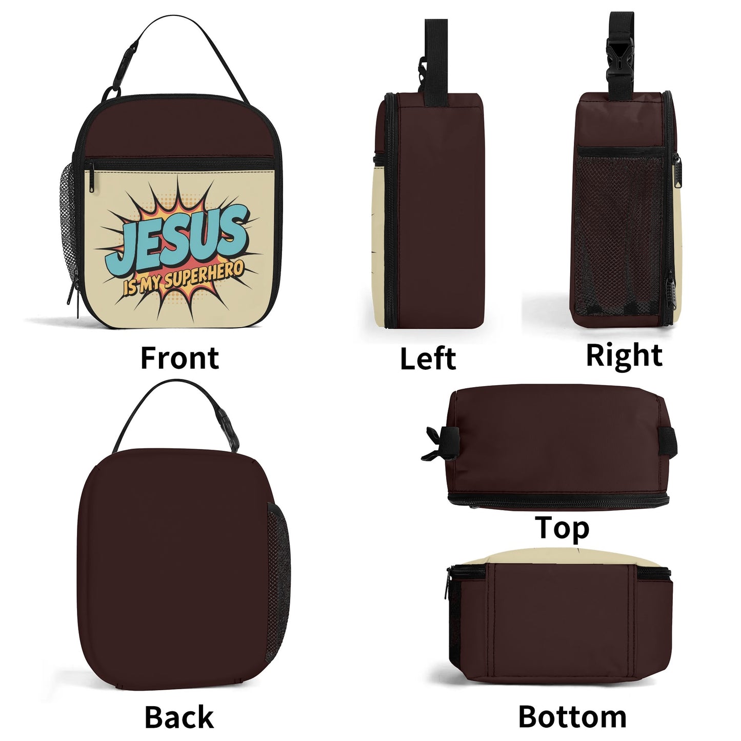 He Is My Superhero (2) Insulated Christian Lunch Box for Kids