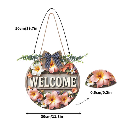 Welcome Round Acrylic Hanging Welcome Sign Front for Door Decoration Wall Sign - ClaimedbyGodDesigns