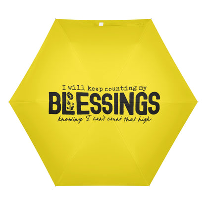 I Will Keep Counting My Blessings Christian Umbrella - ClaimedbyGodDesigns