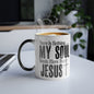 Christian Color Morphing Mug, 11oz - My Soul Needs Him, Color Changing Coffee Cup, Religious Gift, Christian Mug