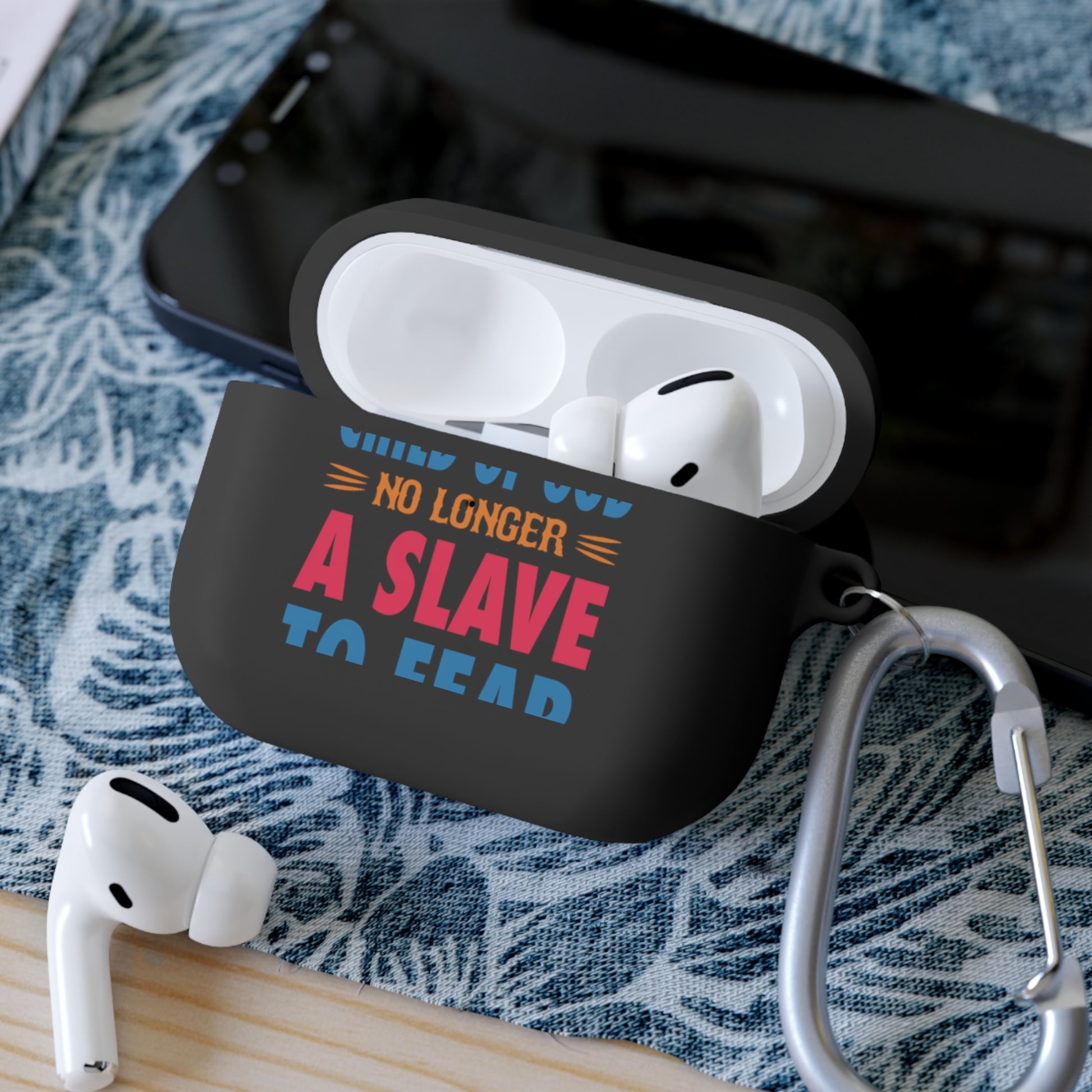 Child Of God No Longer A Slave To Fear Christian Airpod / Airpods Pro Case cover Printify